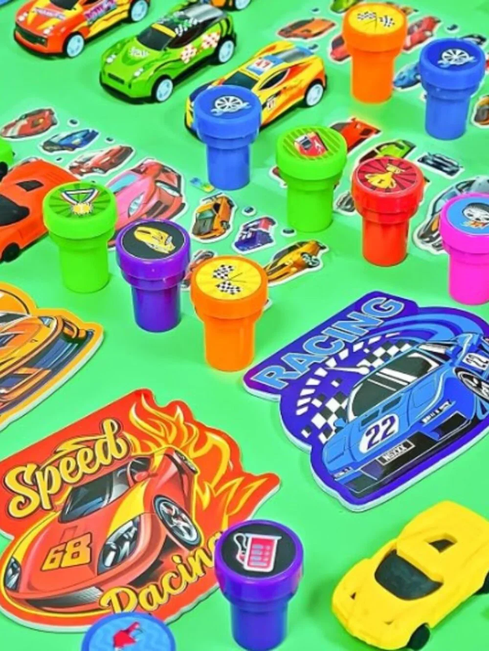 96 PCS Race Car Themed Party Favors